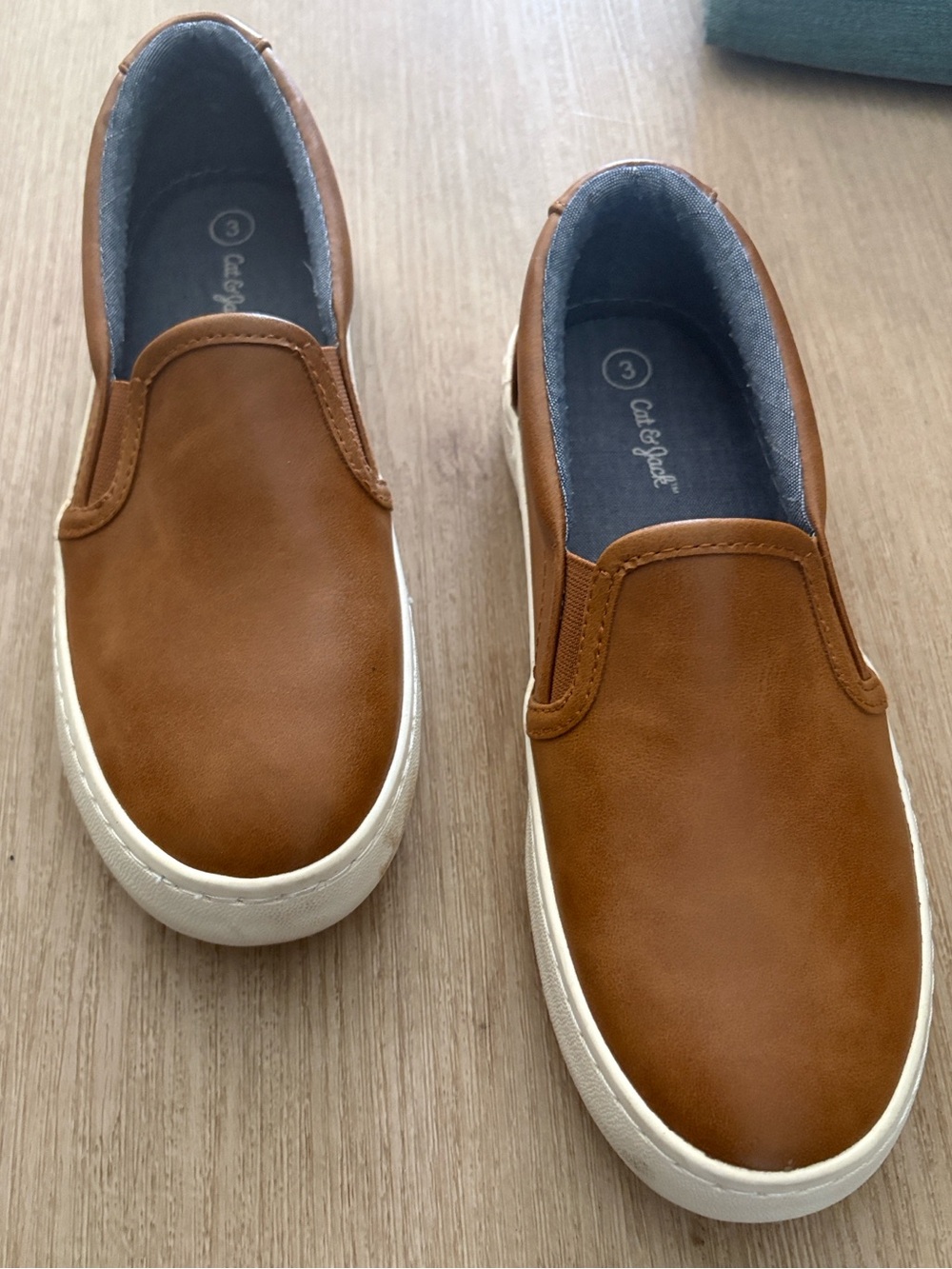 Cat & Jack Slip-On Loafers in Brown with White Sole